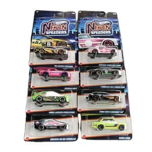 2025 Hot Wheels Neon Speeders Complete Set Of 8 Brand New!!